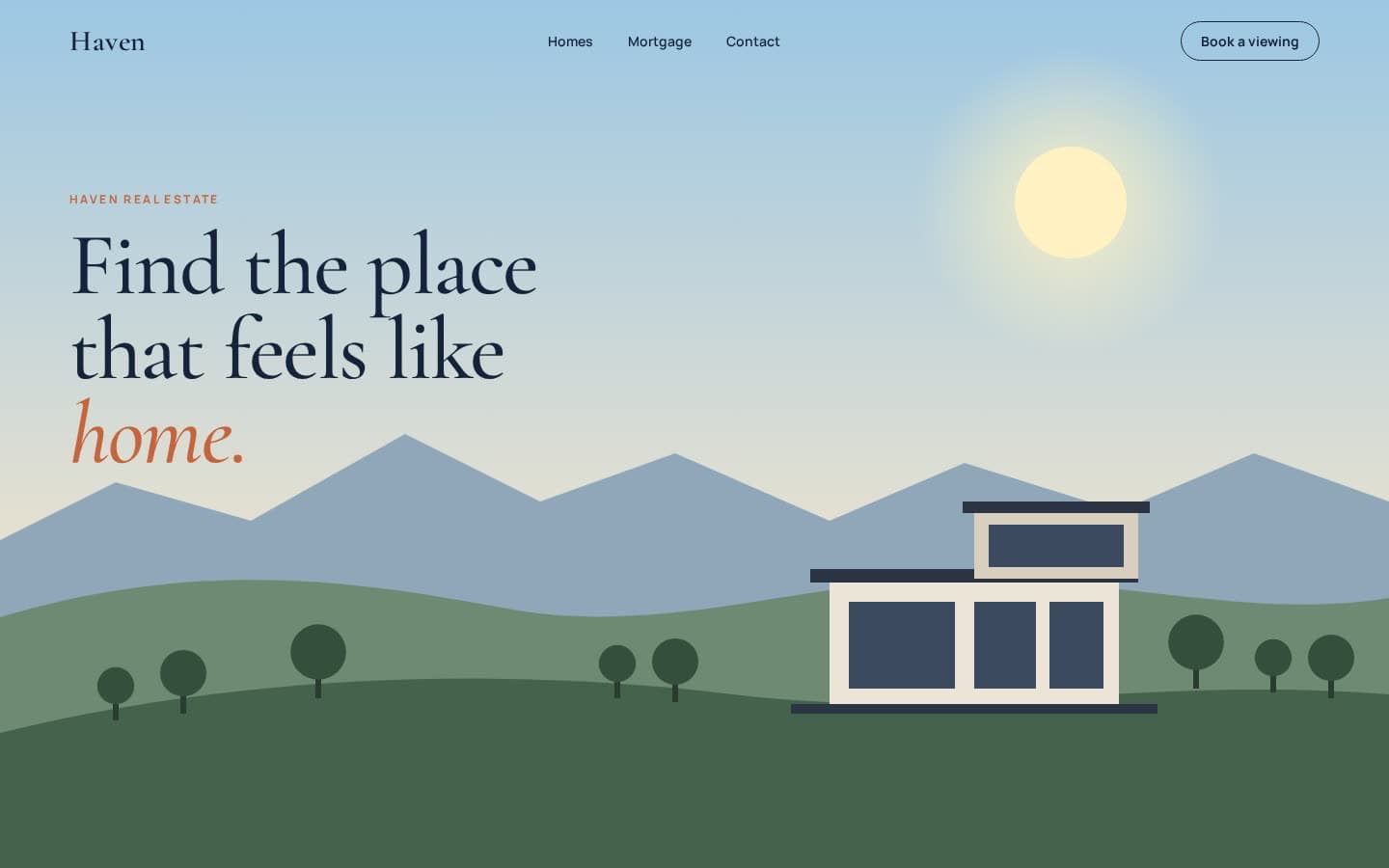 Haven landing page