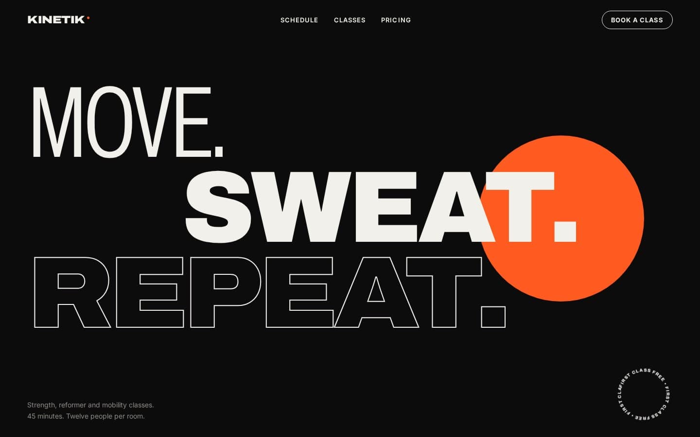 Kinetik landing page