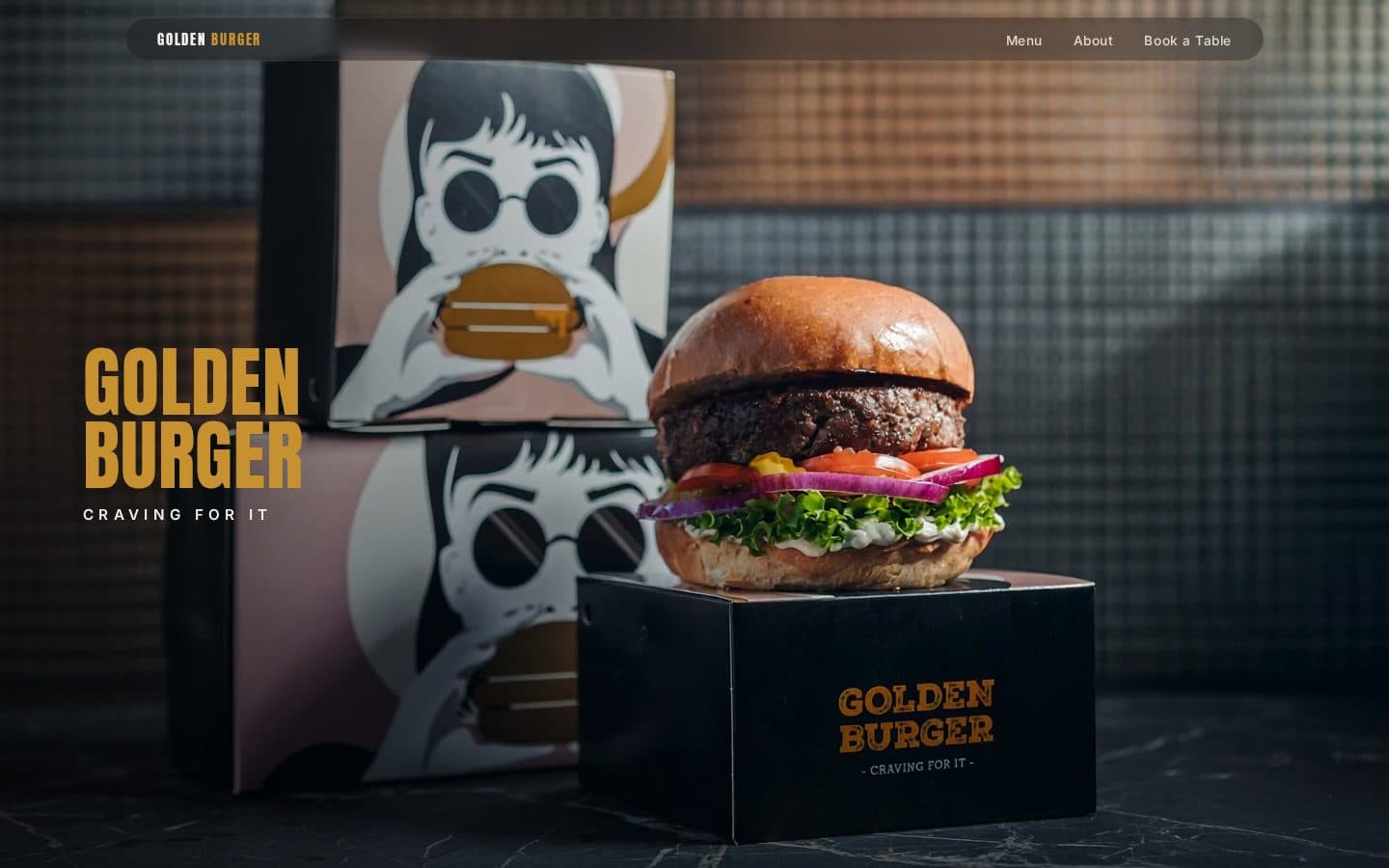 Golden Burger landing page